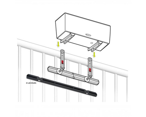 Удлинитель/держатель для балконного ящика Lechuza черный