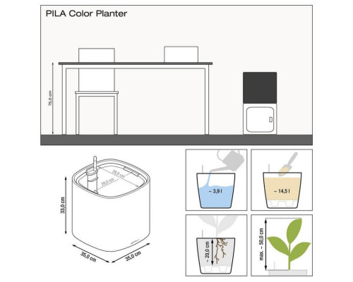 Умный вазон (кашпо и горшок) Кашпо Lechuza Pila Planter Color коралловый для цветов и растений